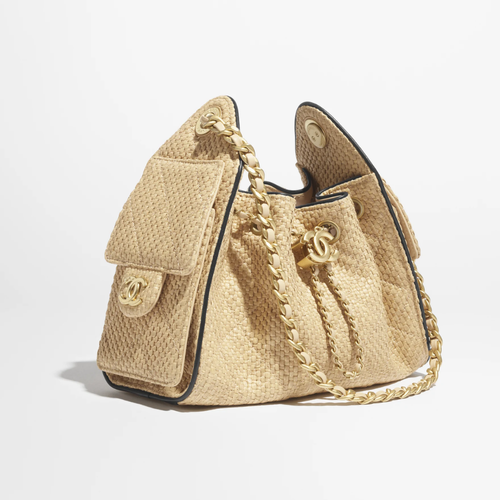 Chanel 25 Mini Handbag Braided Raffia