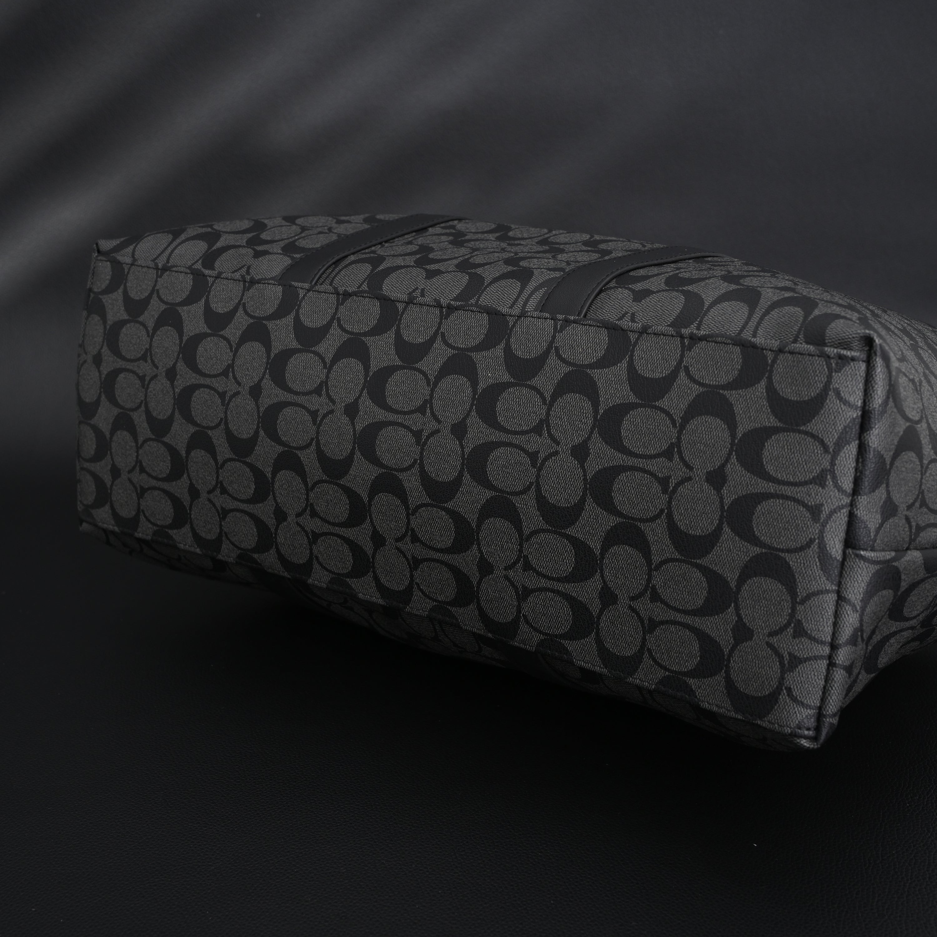 Coach Metropolitan Duffel Bag in Signature Black Canvas