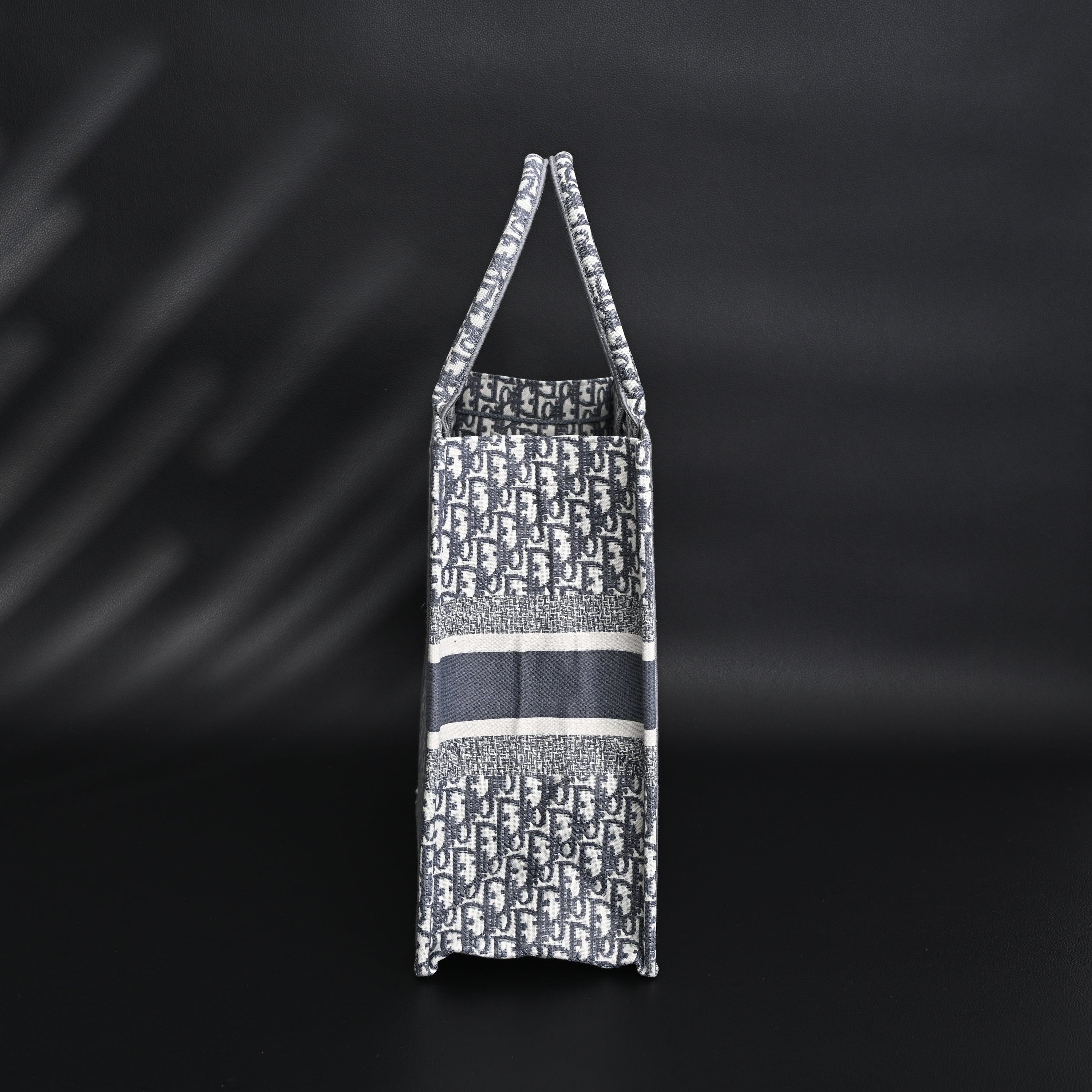 Christian Dior Large Book Tote – Grey Oblique Embroidery