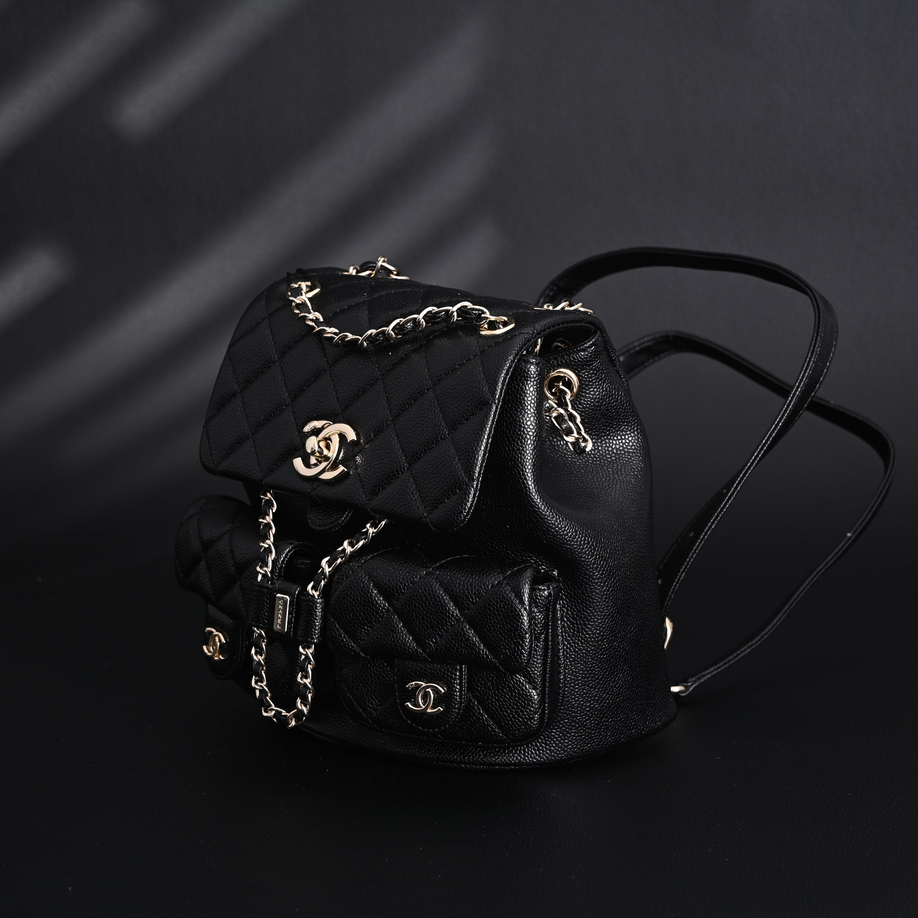 Chanel Duma Backpack – Black Quilted Lambskin with Gold-Tone Hardware (24A Collection)
